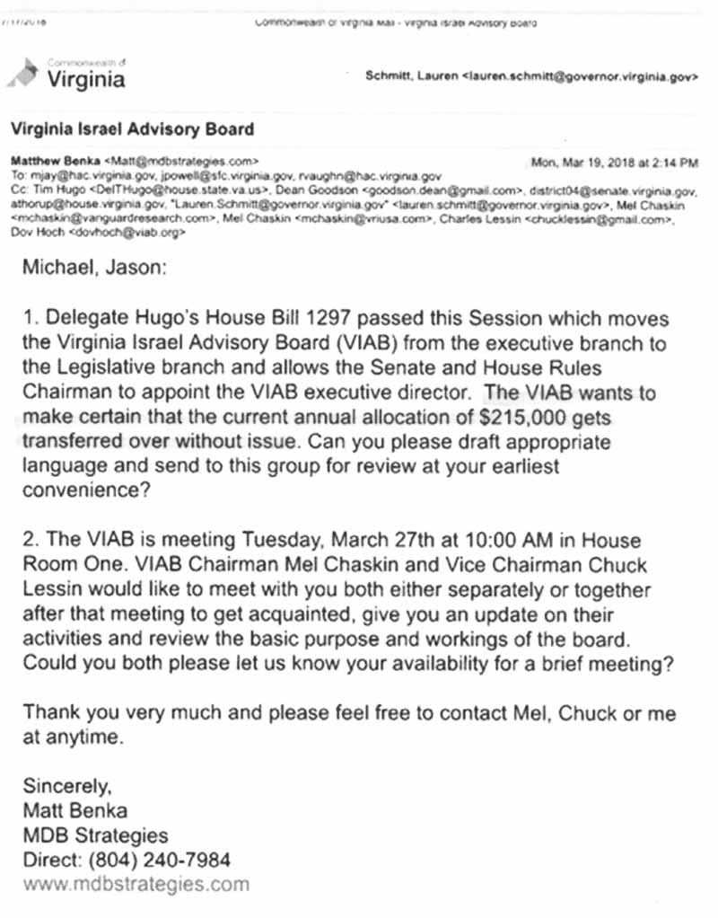 Letter regarding VIAB funding